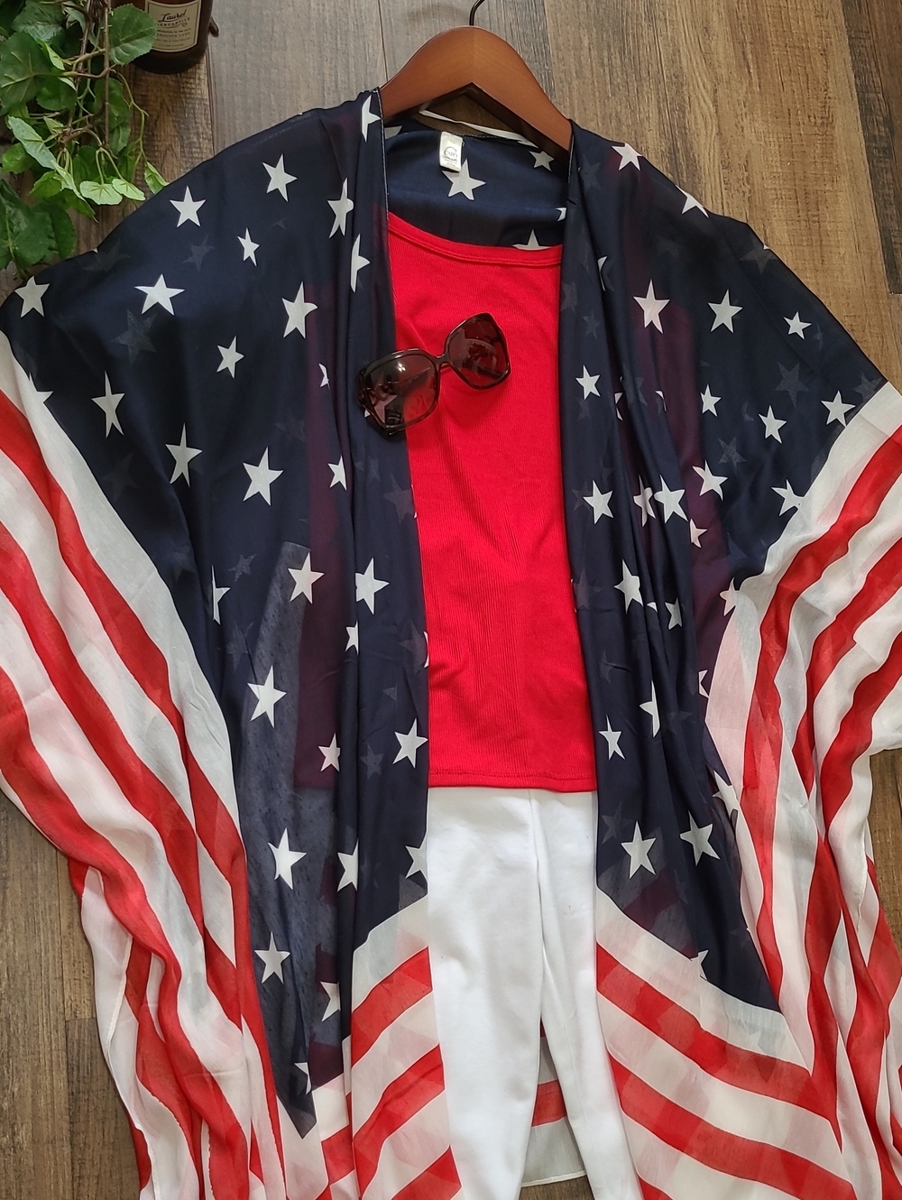 Celebrate America's 250th birthday!! Patriotic American Flag Kimono NWOT - Picture 5 of 5
